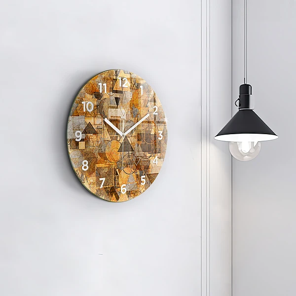Wanduhr glas rund Geometrische Formen