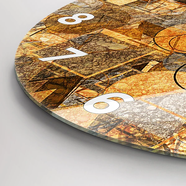 Wanduhr glas rund Geometrische Formen