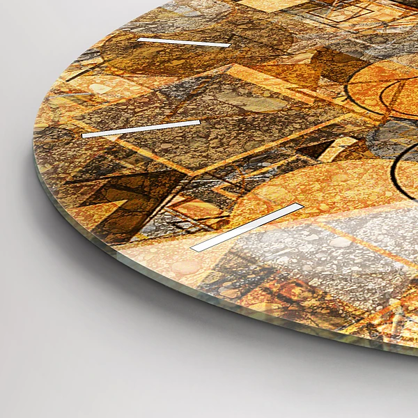 Wanduhr glas rund Geometrische Formen