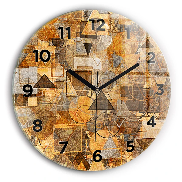 Wanduhr glas rund Geometrische Formen
