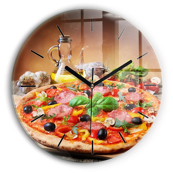 Wanduhr rund Kulinarisches Herz von Italien