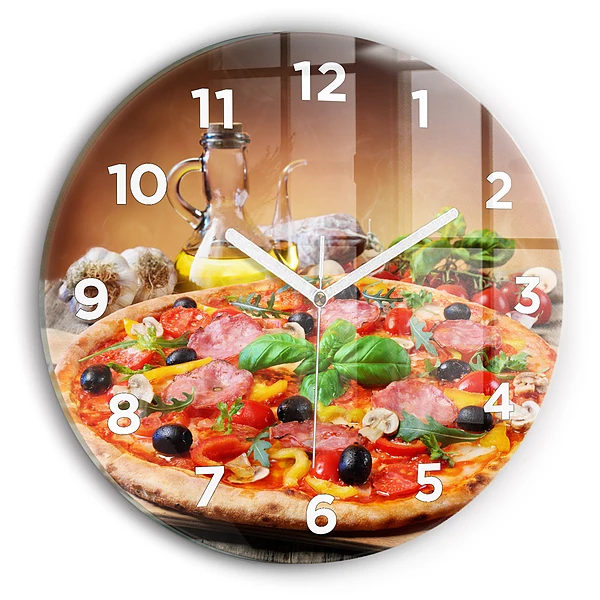 Wanduhr rund Kulinarisches Herz von Italien