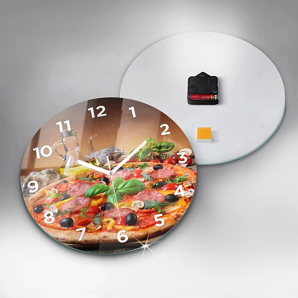 Wanduhr rund Kulinarisches Herz von Italien