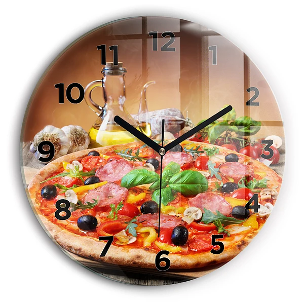 Wanduhr rund Kulinarisches Herz von Italien