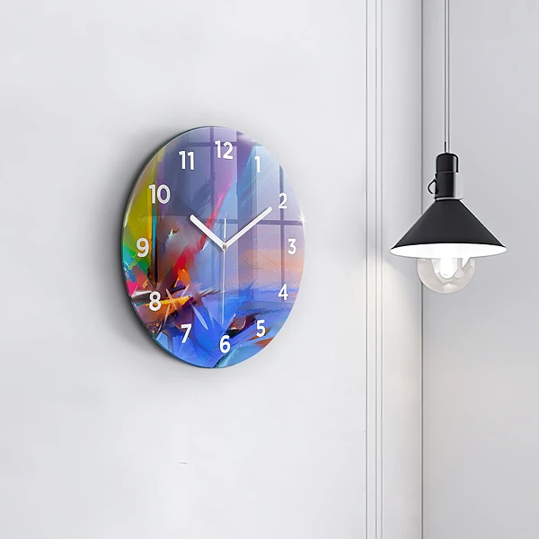 Wanduhr rund Meereslandschaft