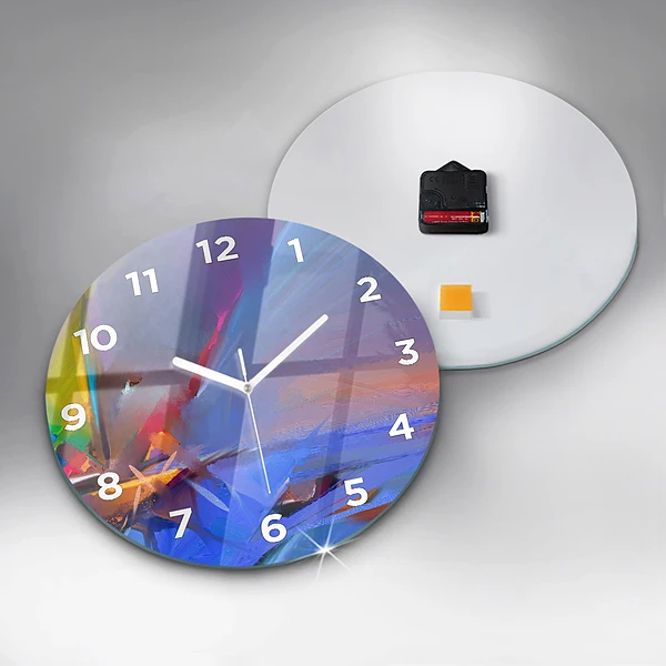 Wanduhr rund Meereslandschaft