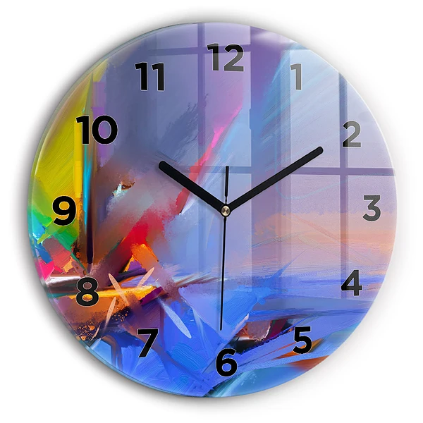 Wanduhr rund Meereslandschaft