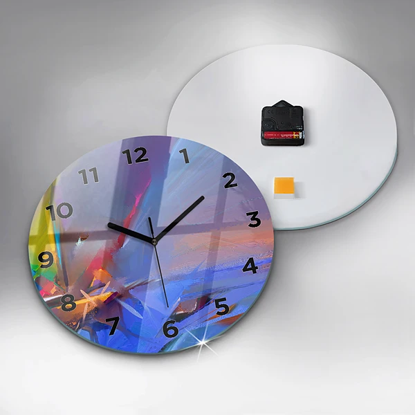 Wanduhr rund Meereslandschaft