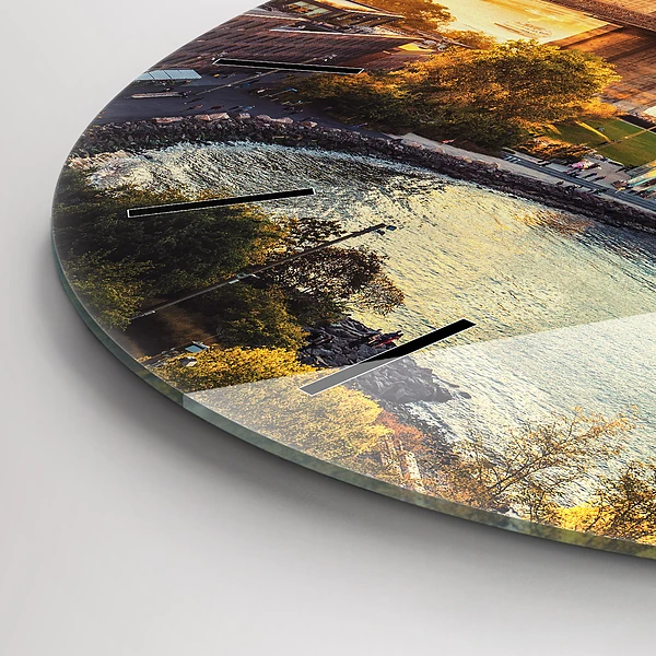Wanduhr glas rund New York Manhattan