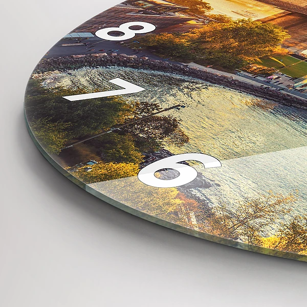 Wanduhr glas rund New York Manhattan