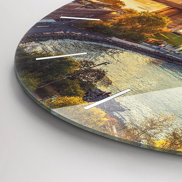 Wanduhr glas rund New York Manhattan