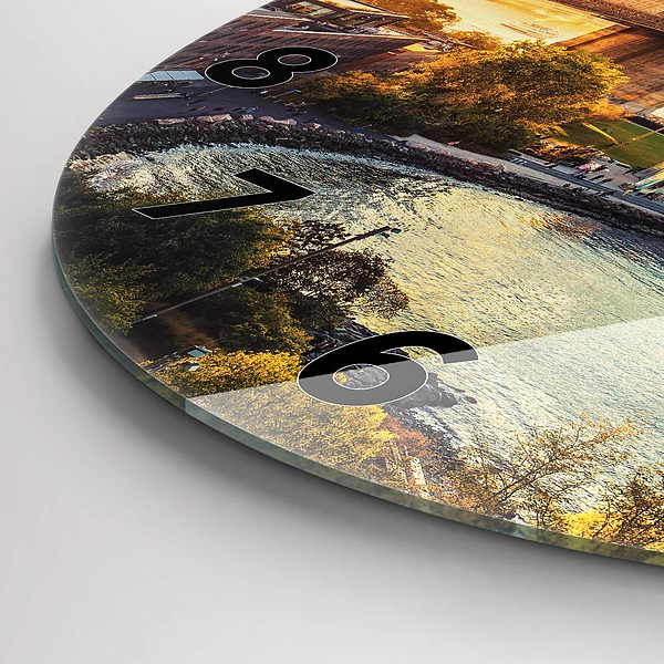 Wanduhr glas rund New York Manhattan