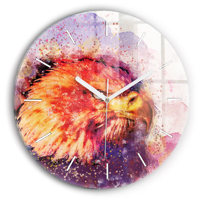Wanduhr rund mit motiv Aquarell Adler
