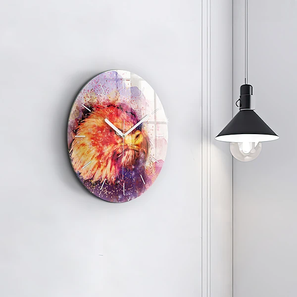 Wanduhr rund mit motiv Aquarell Adler