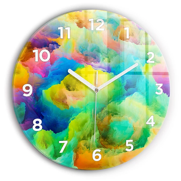 Wanduhr glas rund Fraktale Textur