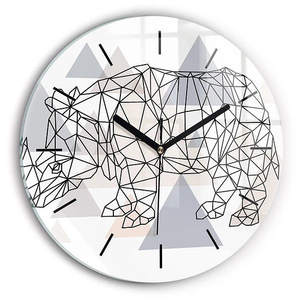 Wanduhr rund mit motiv Geometrisches Muster