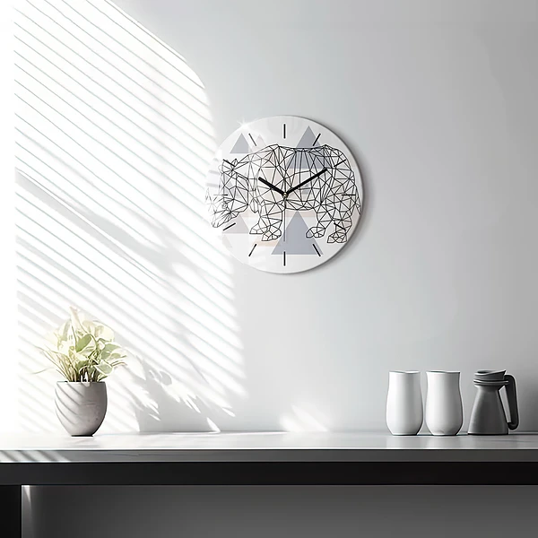Wanduhr rund mit motiv Geometrisches Muster