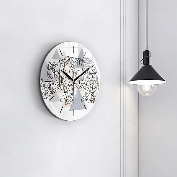 Wanduhr rund mit motiv Geometrisches Muster