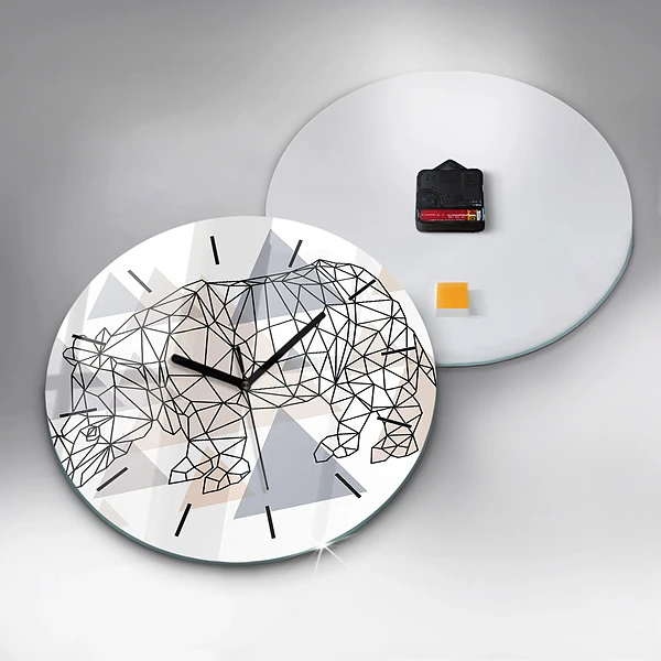 Wanduhr rund mit motiv Geometrisches Muster