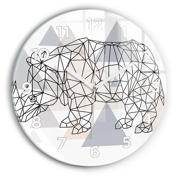 Wanduhr rund mit motiv Geometrisches Muster