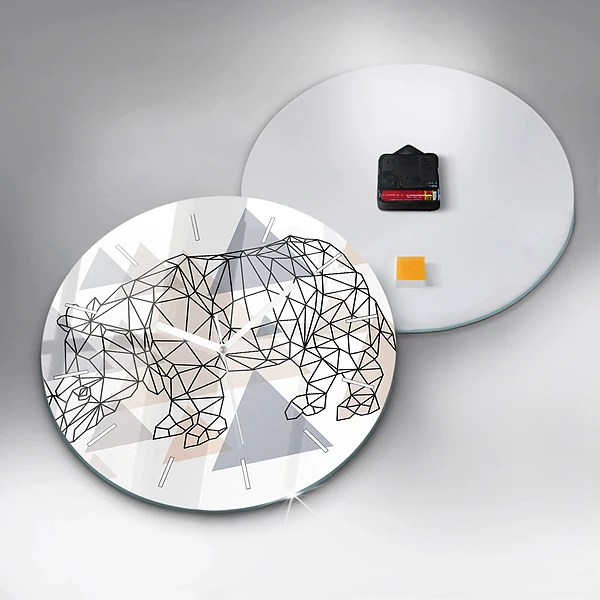 Wanduhr rund mit motiv Geometrisches Muster