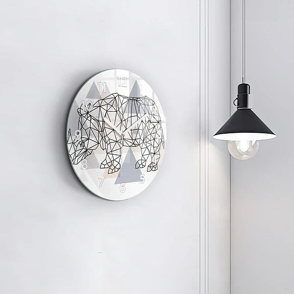 Wanduhr rund mit motiv Geometrisches Muster