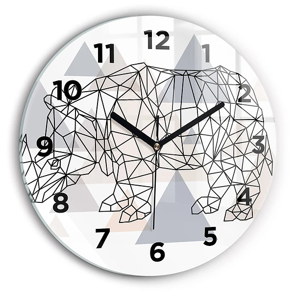 Wanduhr rund mit motiv Geometrisches Muster