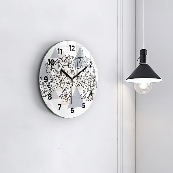 Wanduhr rund mit motiv Geometrisches Muster