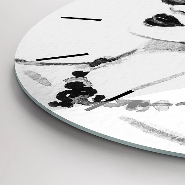 Wanduhr rund Modische Frau