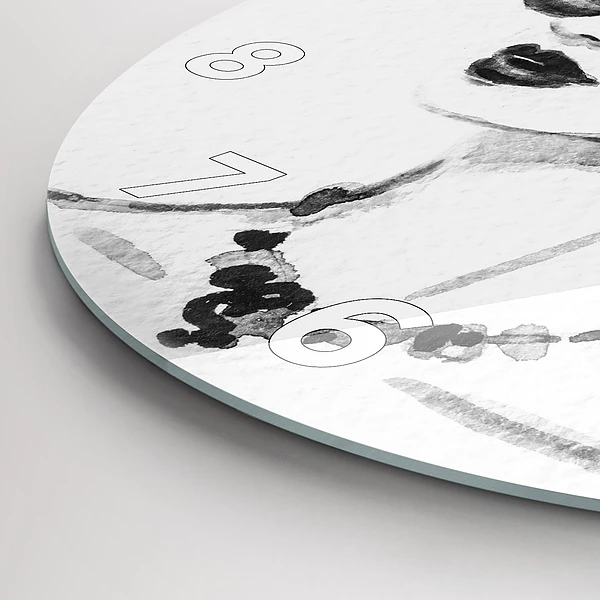 Wanduhr rund Modische Frau