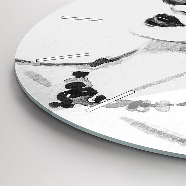 Wanduhr rund Modische Frau