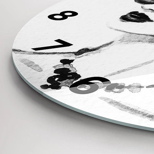 Wanduhr rund Modische Frau