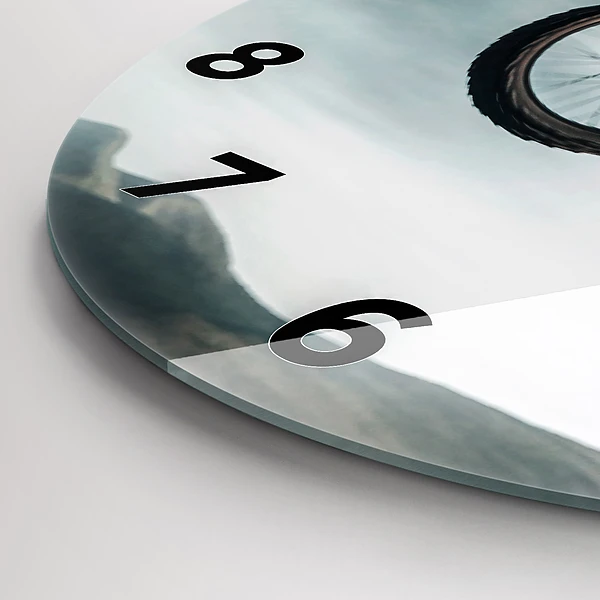Wanduhr rund Motorrad im Adrenalin-Stil