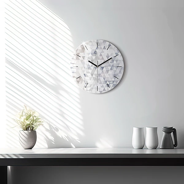 Wanduhr rund Geometrisches Muster