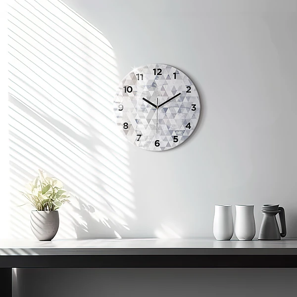 Wanduhr rund Geometrisches Muster