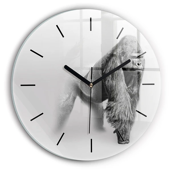 Wanduhr rund Tierische Kunstsammlung