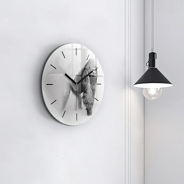 Wanduhr rund Tierische Kunstsammlung