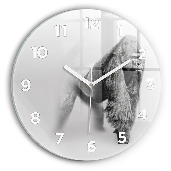 Wanduhr rund Tierische Kunstsammlung