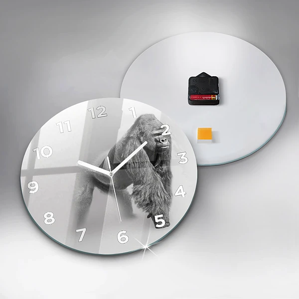 Wanduhr rund Tierische Kunstsammlung