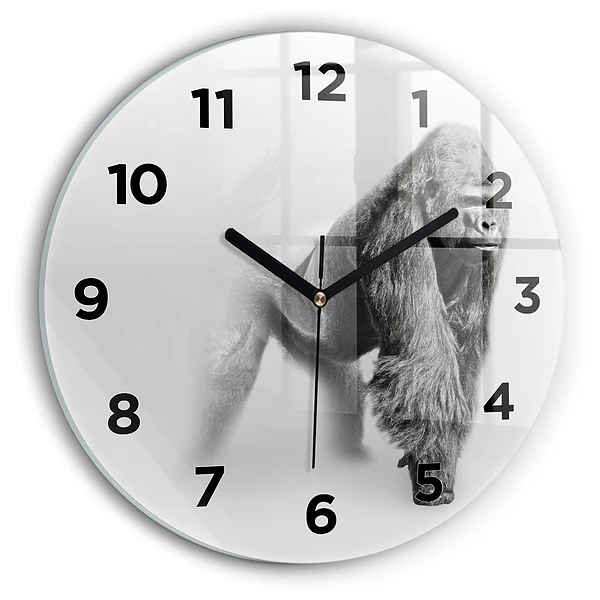 Wanduhr rund Tierische Kunstsammlung