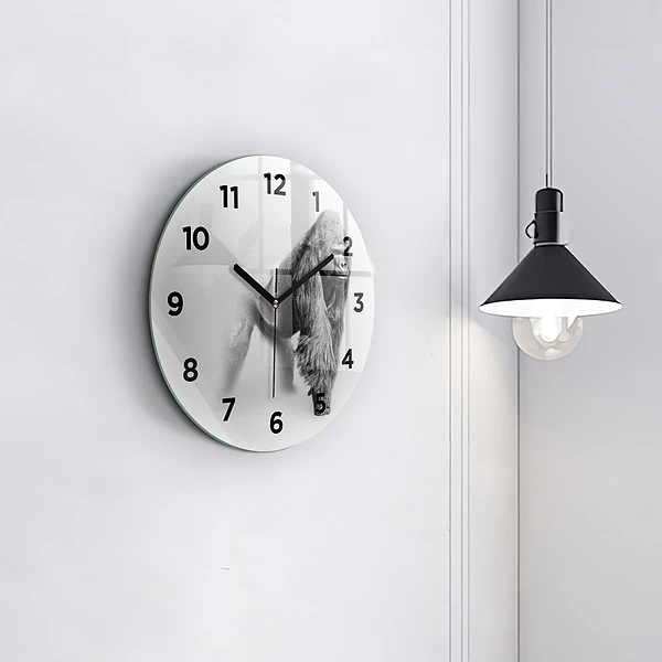 Wanduhr rund Tierische Kunstsammlung