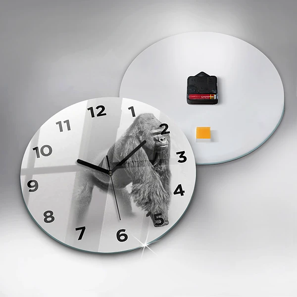 Wanduhr rund Tierische Kunstsammlung