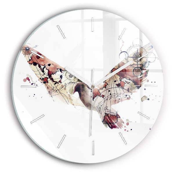 Wanduhr glas rund Abstrakte Ansicht