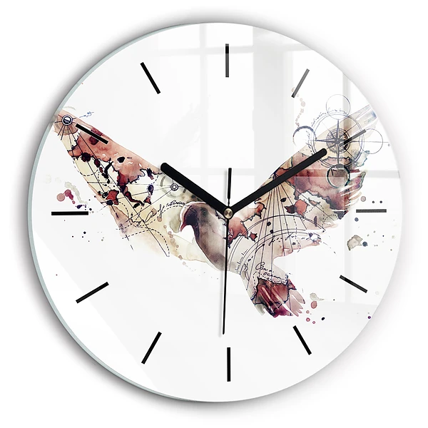 Wanduhr glas rund Abstrakte Ansicht