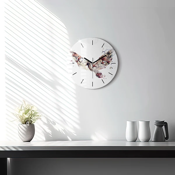 Wanduhr glas rund Abstrakte Ansicht