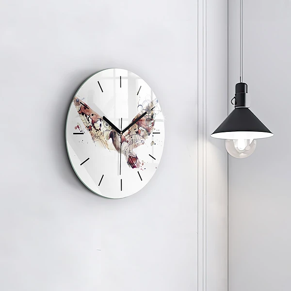 Wanduhr glas rund Abstrakte Ansicht