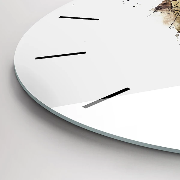 Wanduhr glas rund Abstrakte Ansicht