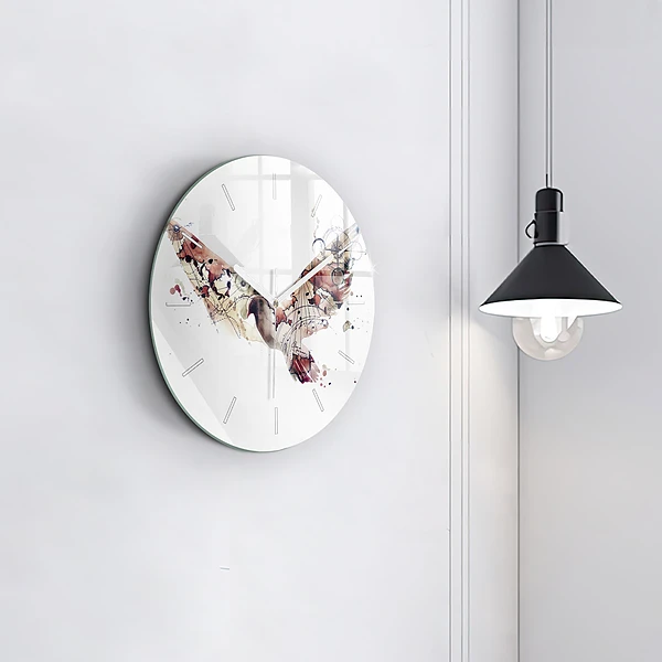 Wanduhr glas rund Abstrakte Ansicht
