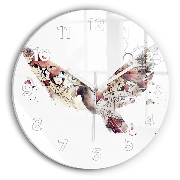 Wanduhr glas rund Abstrakte Ansicht
