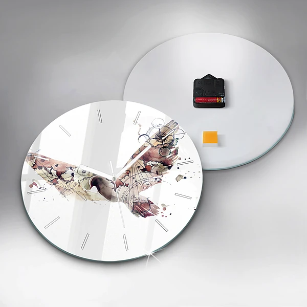 Wanduhr glas rund Abstrakte Ansicht